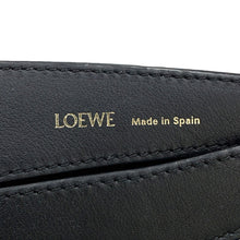 将图像加载到图库查看器中，LOEWE Luna Bag Anagram Shoulder Bag Navy/BlackA923PL9X01 Canvas Leather
