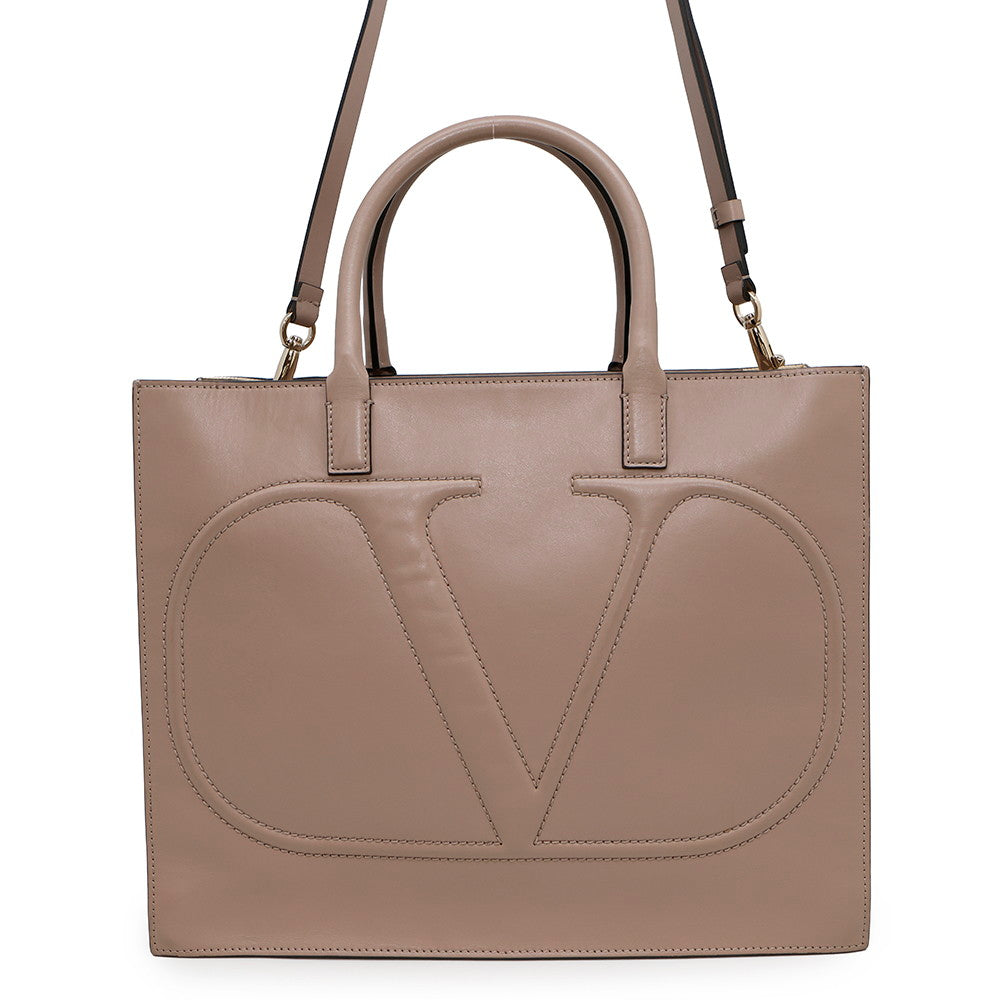 Valentino Garavani V Logo Walk 2-Way Tote Bag Jasmin Flower1W9B0H22YPP Leather