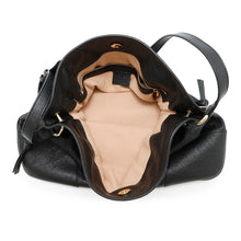 Load image into Gallery viewer, GUCCI Horsebit1955 Drawstring Shoulder Bag Black602089 Leather
