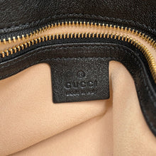 Load image into Gallery viewer, GUCCI Horsebit1955 Drawstring Shoulder Bag Black602089 Leather
