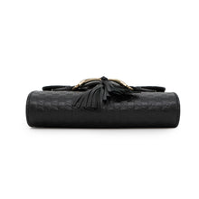 将图像加载到图库查看器中，GUCCI MicroGuccissima Horsebit ChainShoulder Bag Black449636 Leather
