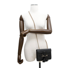 将图像加载到图库查看器中，GUCCI MicroGuccissima Horsebit ChainShoulder Bag Black449636 Leather
