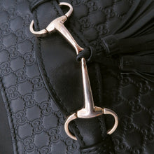 将图像加载到图库查看器中，GUCCI MicroGuccissima Horsebit ChainShoulder Bag Black449636 Leather
