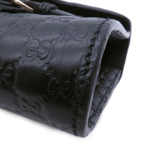 将图像加载到图库查看器中，GUCCI MicroGuccissima Horsebit ChainShoulder Bag Black449636 Leather
