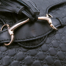 将图像加载到图库查看器中，GUCCI MicroGuccissima Horsebit ChainShoulder Bag Black449636 Leather
