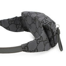将图像加载到图库查看器中，GUCCI GG Recycled Polyester Belt Bag Gray/Black767934 Eco-friendly NylonGG Polyester
