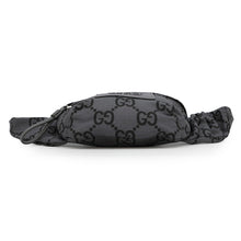 将图像加载到图库查看器中，GUCCI GG Recycled Polyester Belt Bag Gray/Black767934 Eco-friendly NylonGG Polyester
