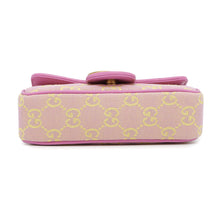 Load image into Gallery viewer, GUCCI GG Super Mini ChainShoulder Bag Pink/Yellow783141 Canvas
