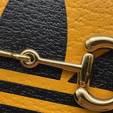 将图像加载到图库查看器中，GUCCI Horsebit Shoulder Wallet Adidas Collaboration Yellow/Black702248 Leather
