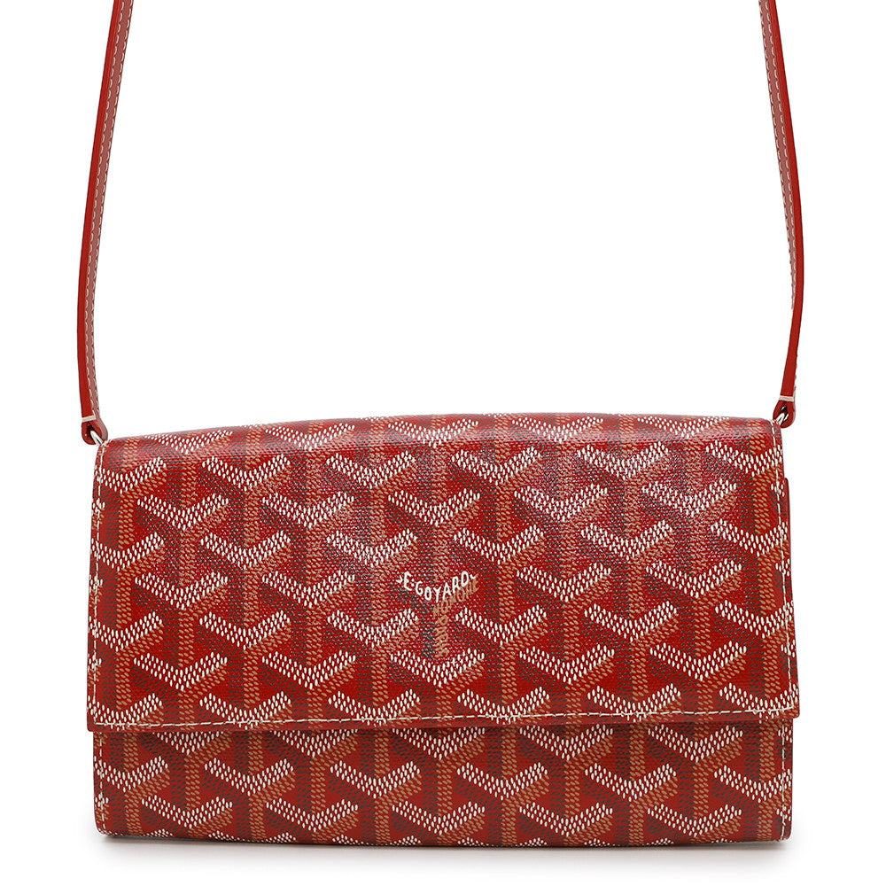 GOYARD Varenne Shoulder Wallet Red PVC/Leather