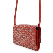 将图像加载到图库查看器中，GOYARD Varenne Shoulder Wallet Red PVC/Leather
