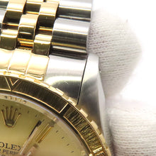 Load image into Gallery viewer, ROLEX Datejust Thunderbird W36mm Stainless Steel K18YG Champagne Gold Dial16253
