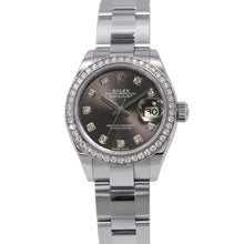 将图像加载到图库查看器中，ROLEX Datejust W28mm Stainless Steel K18WG Gray Dial279384RBR
