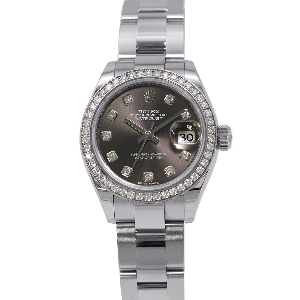 ROLEX Datejust W28mm Stainless Steel K18WG Gray Dial279384RBR