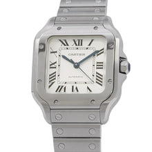 将图像加载到图库查看器中，CARTIER Santos de Cartier MM W35.1mm Stainless Steel Silver DialWSSA0029
