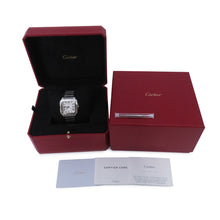 将图像加载到图库查看器中，CARTIER Santos de Cartier MM W35.1mm Stainless Steel Silver DialWSSA0029
