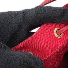 Load image into Gallery viewer, PRADA Drawstring bucket bag Red1BH115 Canvas Raffia
