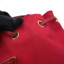 Load image into Gallery viewer, PRADA Drawstring bucket bag Red1BH115 Canvas Raffia
