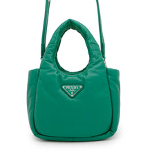 将图像加载到图库查看器中，PRADA Logo 2-Way Mini Handbag Green1BA359 Soft Nappa Leather
