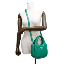 将图像加载到图库查看器中，PRADA Logo 2-Way Mini Handbag Green1BA359 Soft Nappa Leather
