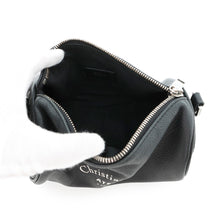 将图像加载到图库查看器中，Dior Atelier Roller Shoulder Bag Black Leather
