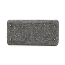 将图像加载到图库查看器中，Dior Lady Dior 2WAY Handbag Gray/Black Canvas Leather Size Medium

