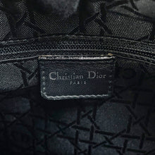 将图像加载到图库查看器中，Dior Lady Dior 2WAY Handbag Gray/Black Canvas Leather Size Medium
