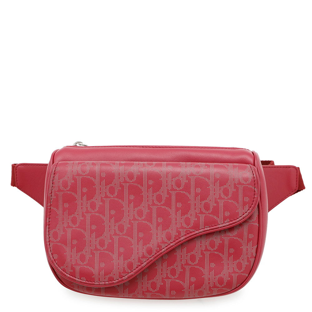 Dior Galaxy Saddle Crossbody Bag Red Leather