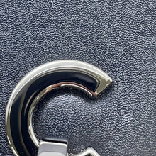 将图像加载到图库查看器中，Dior CDMetal Shoulder Bag Navy Leather
