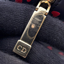 Load image into Gallery viewer, Dior Heart 2-Way Shoulder Vanity Pouch Navy/Red Leather
