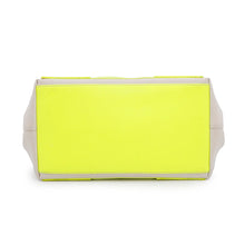 Load image into Gallery viewer, BALENCIAGA Navy Kabas Ivory/Yellow339933 Canvas Leather Size S
