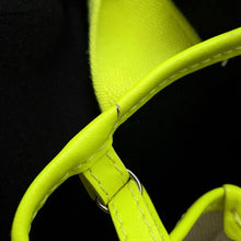 Load image into Gallery viewer, BALENCIAGA Navy Kabas Ivory/Yellow339933 Canvas Leather Size S
