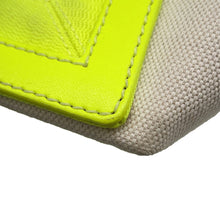 Load image into Gallery viewer, BALENCIAGA Navy Kabas Ivory/Yellow339933 Canvas Leather Size S
