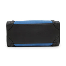 将图像加载到图库查看器中，CELINE Luggage shopper Blue/Beige/Black168243 Suede leather Size Nano
