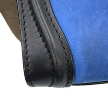 将图像加载到图库查看器中，CELINE Luggage shopper Blue/Beige/Black168243 Suede leather Size Nano
