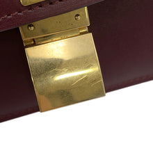 将图像加载到图库查看器中，CELINE Classic Box Shoulder Bag Bordeaux189183 Leather Size Small

