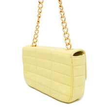 将图像加载到图库查看器中，CELINE Mono Chrome Chain Shoulder Bag Yellow111273 Leather
