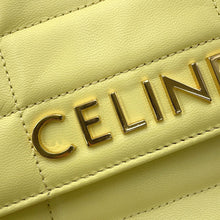将图像加载到图库查看器中，CELINE Mono Chrome Chain Shoulder Bag Yellow111273 Leather
