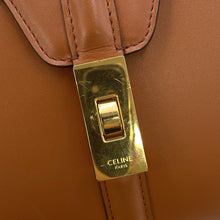 将图像加载到图库查看器中，CELINE 16 SEISE 2WAY Handbag Brown188003 Calf Leather Size Small

