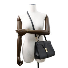 Load image into Gallery viewer, CELINE 16 SEISE 2WAY Handbag Black188003 Calf Leather Size Small
