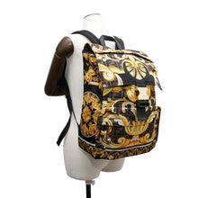 将图像加载到图库查看器中，FENDI Fendace Zucca Backpack Black/Yellow7VZ066 Nylon
