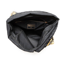 将图像加载到图库查看器中，FENDI Fendace Zucca Backpack Black/Yellow7VZ066 Nylon
