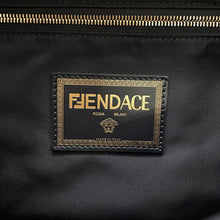 将图像加载到图库查看器中，FENDI Fendace Zucca Backpack Black/Yellow7VZ066 Nylon

