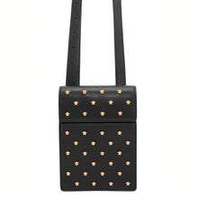 Load image into Gallery viewer, Gianni Versace Medusa Studded Shoulder Bag Black Leather
