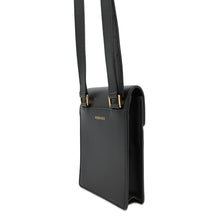Load image into Gallery viewer, Gianni Versace Medusa Studded Shoulder Bag Black Leather
