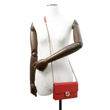 Load image into Gallery viewer, GUCCI Interlocking G Chain Wallet Red510314 Leather
