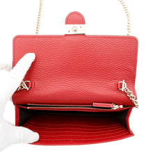 Load image into Gallery viewer, GUCCI Interlocking G Chain Wallet Red510314 Leather
