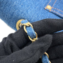 Load image into Gallery viewer, CHANEL Egyptian Line Single Flap Chain Shoulder Blue Denim Mouton
