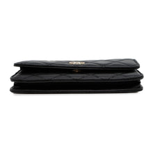 Load image into Gallery viewer, CHANEL Matelasse Pearl Chain Wallet BlackAP1839 Lambskin
