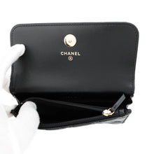 Load image into Gallery viewer, CHANEL Matelasse Pearl Chain Wallet BlackAP1839 Lambskin
